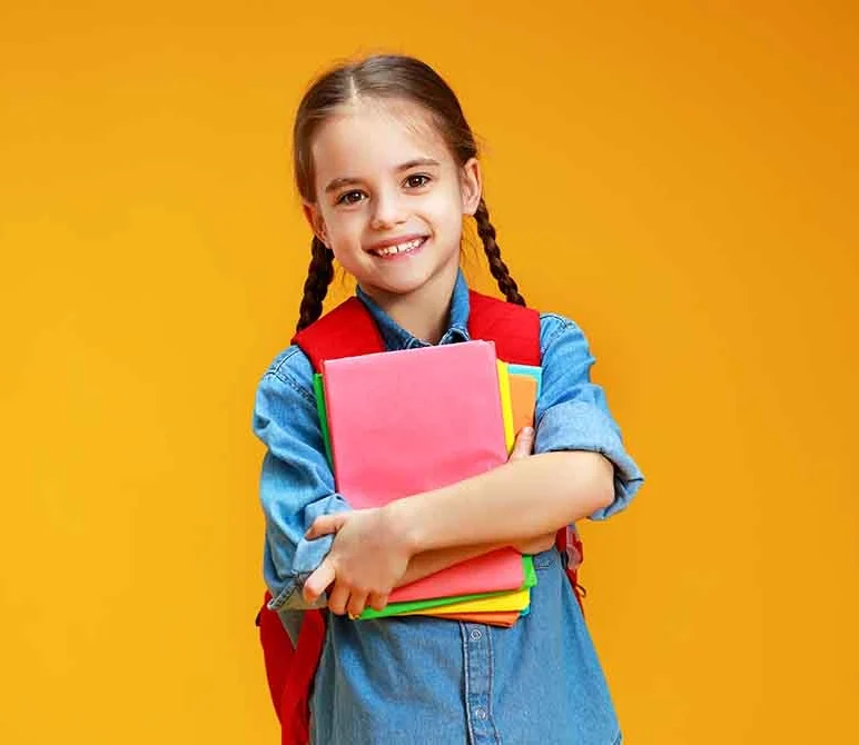 Girl with books